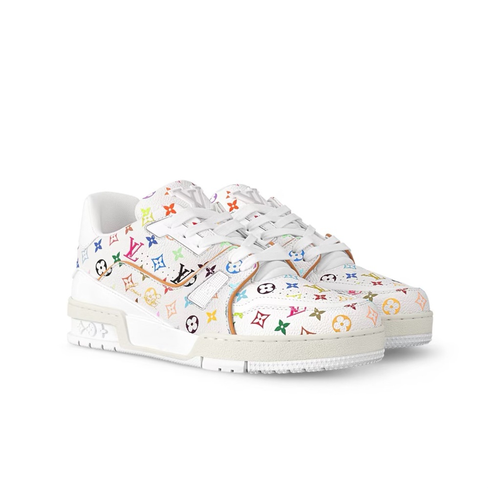 NIB LV x TM Murakami White Multicolor Monogram Trainer Sneakers women’s 8.5